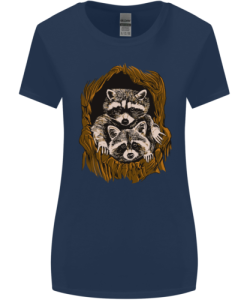 Raccoons in a Tree Womens T-Shirt