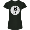 Rock n Roll Salute Rabbit Silhouette Womens T-Shirt