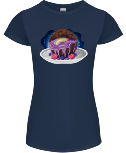 Space Planet Dessert Funny Food Womens T-Shirt