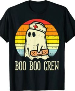 Boo Boo Crew Ghost Nurse Retro Halloween 2020 Nursing RN T-Shirt