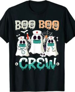 Boo boo Crew Nurse Halloween Ghost Costume Matching T-Shirt