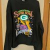 Green Bay Packers Super Bowl XXXI Mardi Gras Themed VTG 1997 Sweatshirt