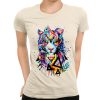 Watercolour Tiger Cat Drawing Womens T-Shirt