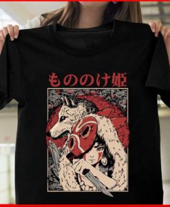 Princess Mononoke Hoody And Wolf anime T Shirt