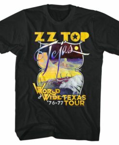 ZZ Top World Wide Texas Tour 1976 Men’s T Shirt