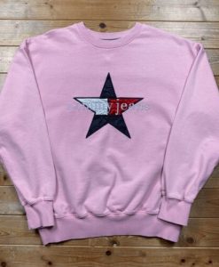 Vintage Tommy Hilfiger Pink Tommy Jeans Sweatshirt