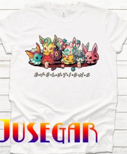 Evolutions Eeve pokemon friends T-shirt