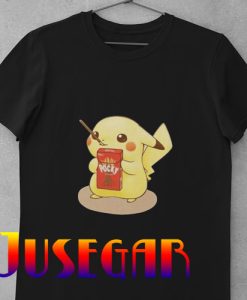 Funny Cute Adorable Pocky Pikachu T-Shirt
