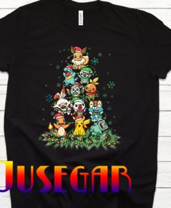 Pokemon christmas tree T-shirt