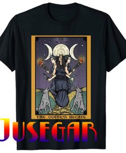 The Goddess Hecate Tarot Card Triple Moon Wiccan Pagan Witch T-Shirt