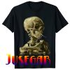 Vincent Van Gogh Skull With Cigarette Skeleton T-Shirt