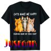 Cats Make Me Happy Humans Make My Head Hurt Cat lover cat T-Shirt