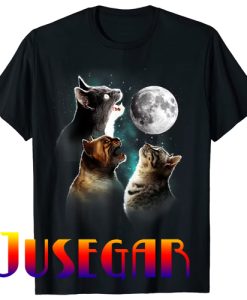 Cats Meowling At Moon T-Shirt