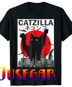 Catzilla Japanese Sunset T-Shirt