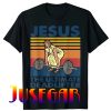 Jesus The Ultimate Deadlifter Funny Vintage Gym Christian T-Shirt