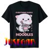 Pastel Goth Ramen Noodle Cat Anime Kawaii Lover T-Shirt