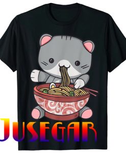 Ramen Cat Japanese Kawaii Anime Lover T-Shirt