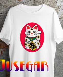 Maneki-Neko Lucky Cat Japanese Chinese T Shirt