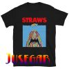 Straws Jaws Turtle Parody T-Shirt